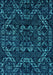 Machine Washable Abstract Turquoise Modern Area Rugs, wshabs4507turq