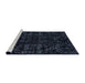 Sideview of Machine Washable Abstract Black Rug, wshabs4508