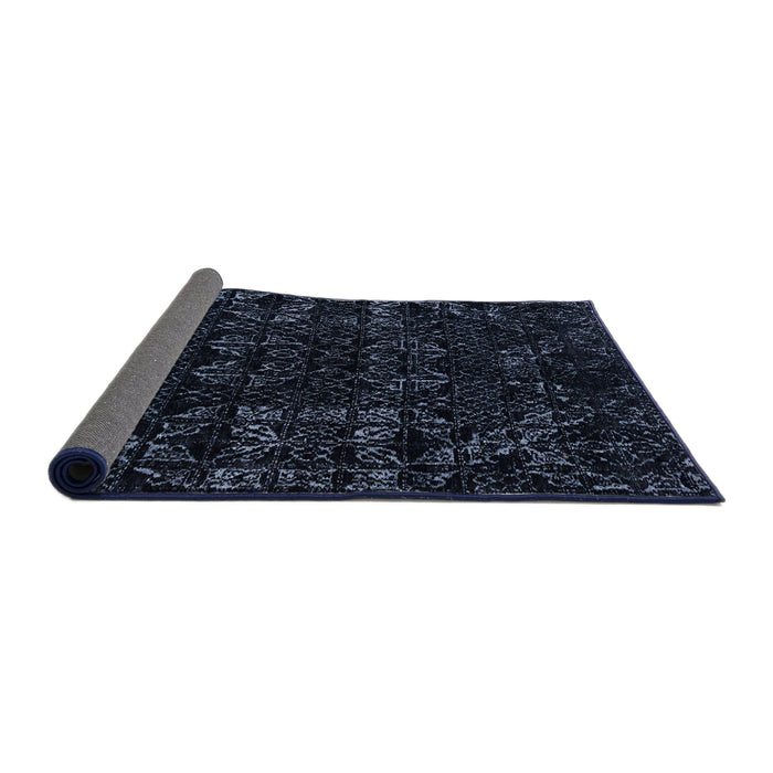 Sideview of Abstract Black Modern Rug, abs4508