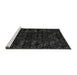 Sideview of Machine Washable Abstract Gray Modern Rug, wshabs4508gry