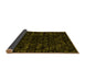 Sideview of Abstract Yellow Modern Rug, abs4508yw