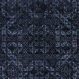 Square Abstract Black Modern Rug, abs4508