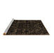 Sideview of Machine Washable Abstract Brown Modern Rug, wshabs4508brn