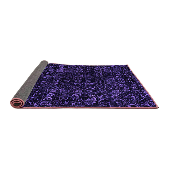 Sideview of Abstract Purple Modern Rug, abs4508pur