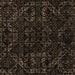 Square Abstract Brown Modern Rug, abs4508brn