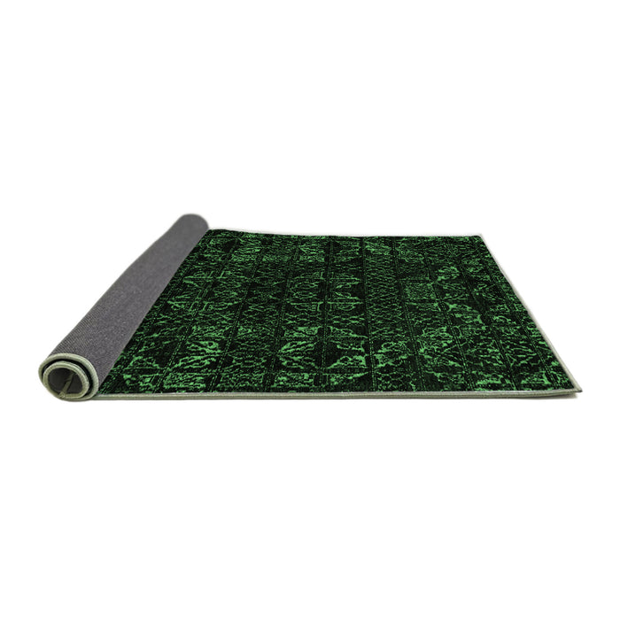 Sideview of Abstract Emerald Green Modern Rug, abs4508emgrn