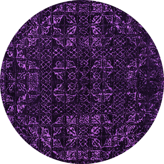 Round Abstract Pink Modern Rug, abs4508pnk