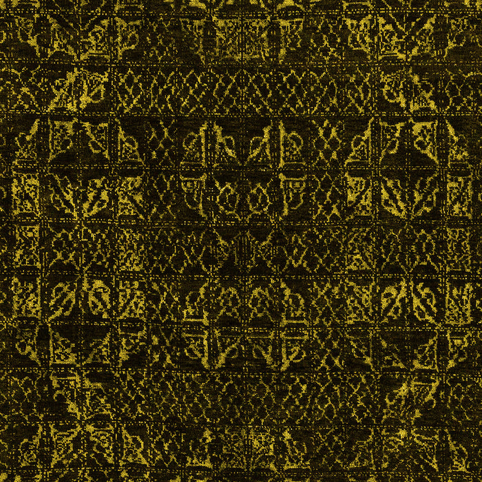 Machine Washable Abstract Yellow Modern Rug, wshabs4508yw