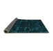 Sideview of Abstract Turquoise Modern Rug, abs4508turq