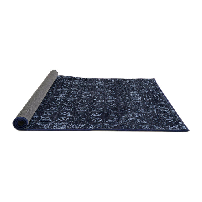 Sideview of Abstract Blue Modern Rug, abs4509