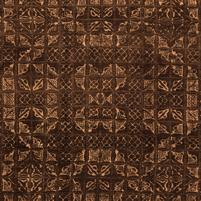 Square Abstract Orange Modern Rug, abs4509org