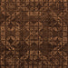 Square Abstract Orange Modern Rug, abs4509org