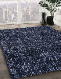 Abstract Blue Modern Rug, abs4509