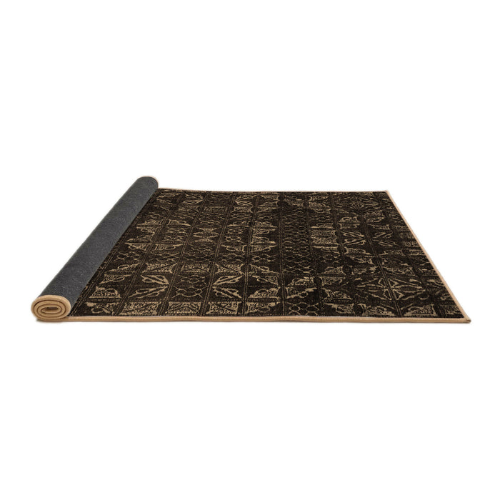 Sideview of Abstract Brown Modern Rug, abs4509brn