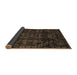 Sideview of Abstract Brown Modern Rug, abs4509brn