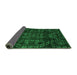 Sideview of Abstract Green Modern Rug, abs4509grn