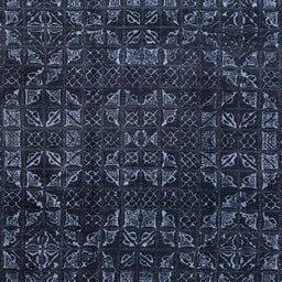 Square Machine Washable Abstract Night Blue Rug, wshabs4509