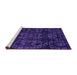 Sideview of Machine Washable Abstract Purple Modern Area Rugs, wshabs4509pur