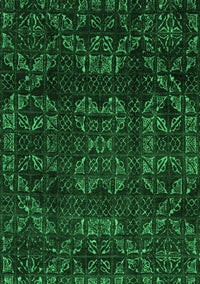 Abstract Green Modern Rug, abs4509grn