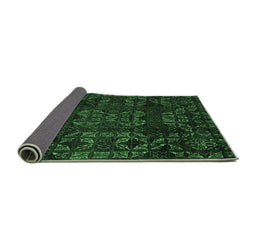 Sideview of Abstract Emerald Green Modern Rug, abs4509emgrn