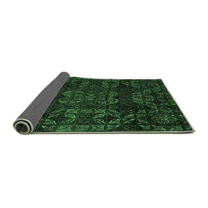 Sideview of Abstract Emerald Green Modern Rug, abs4509emgrn