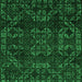 Square Machine Washable Abstract Green Modern Area Rugs, wshabs4509grn