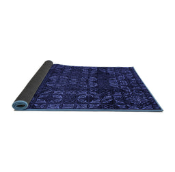 Sideview of Abstract Blue Modern Rug, abs4509blu