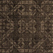 Square Abstract Brown Modern Rug, abs4509brn