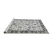 Sideview of Machine Washable Oriental Gray Traditional Rug, wshabs450gry