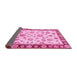 Sideview of Oriental Pink Traditional Rug, abs450pnk