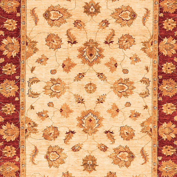 Machine Washable Oriental Orange Traditional Area Rugs, wshabs450org