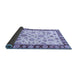 Sideview of Oriental Blue Traditional Rug, abs450blu