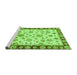 Sideview of Machine Washable Oriental Green Traditional Area Rugs, wshabs450grn