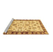 Sideview of Machine Washable Oriental Brown Traditional Rug, wshabs450brn