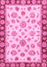 Machine Washable Oriental Pink Traditional Rug, wshabs450pnk