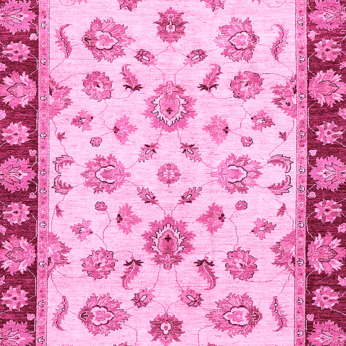 Machine Washable Oriental Pink Traditional Rug, wshabs450pnk