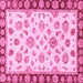 Square Oriental Pink Traditional Rug, abs450pnk