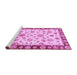 Sideview of Machine Washable Oriental Purple Traditional Area Rugs, wshabs450pur