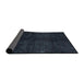 Sideview of Abstract Blue Modern Rug, abs4510