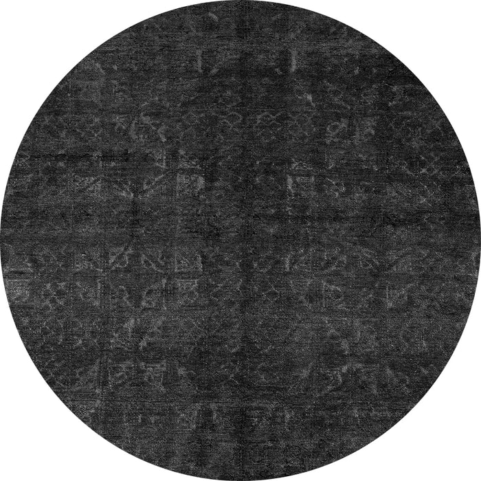 Round Machine Washable Abstract Gray Modern Rug, wshabs4510gry