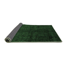 Sideview of Abstract Emerald Green Modern Rug, abs4510emgrn