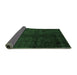 Sideview of Abstract Emerald Green Modern Rug, abs4510emgrn