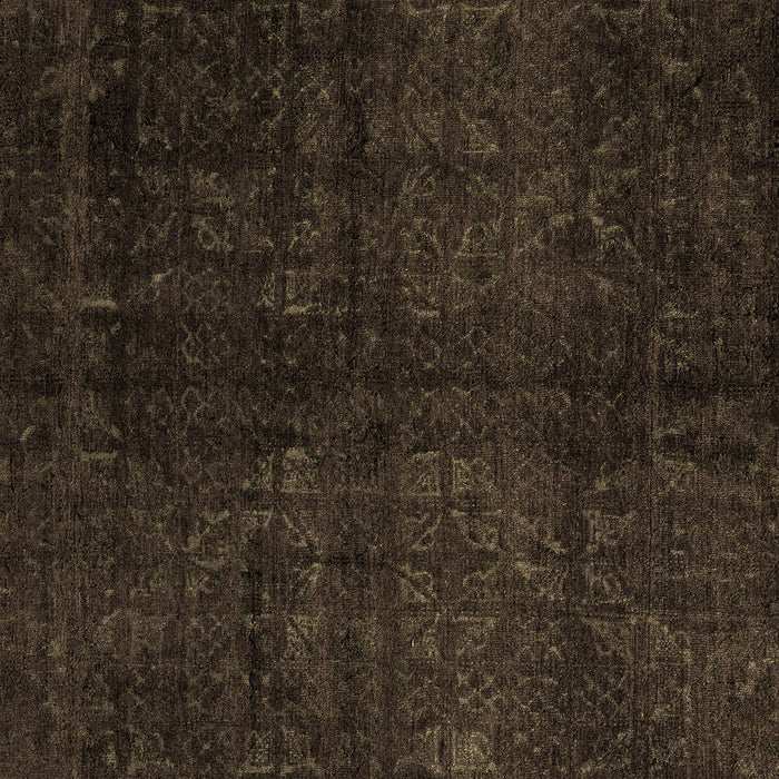 Square Machine Washable Abstract Brown Modern Rug, wshabs4510brn