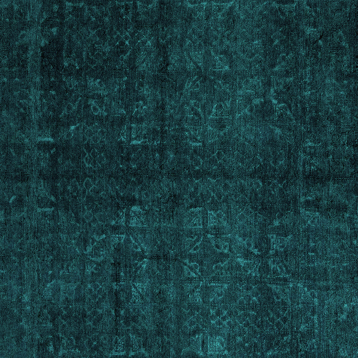 Square Abstract Turquoise Modern Rug, abs4510turq