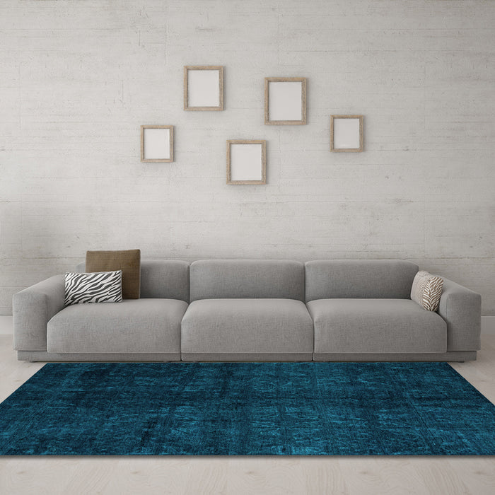 Machine Washable Abstract Light Blue Modern Rug in a Living Room, wshabs4510lblu