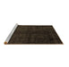 Sideview of Machine Washable Abstract Brown Modern Rug, wshabs4510brn