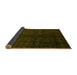 Sideview of Abstract Yellow Modern Rug, abs4510yw