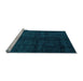 Sideview of Machine Washable Abstract Light Blue Modern Rug, wshabs4510lblu