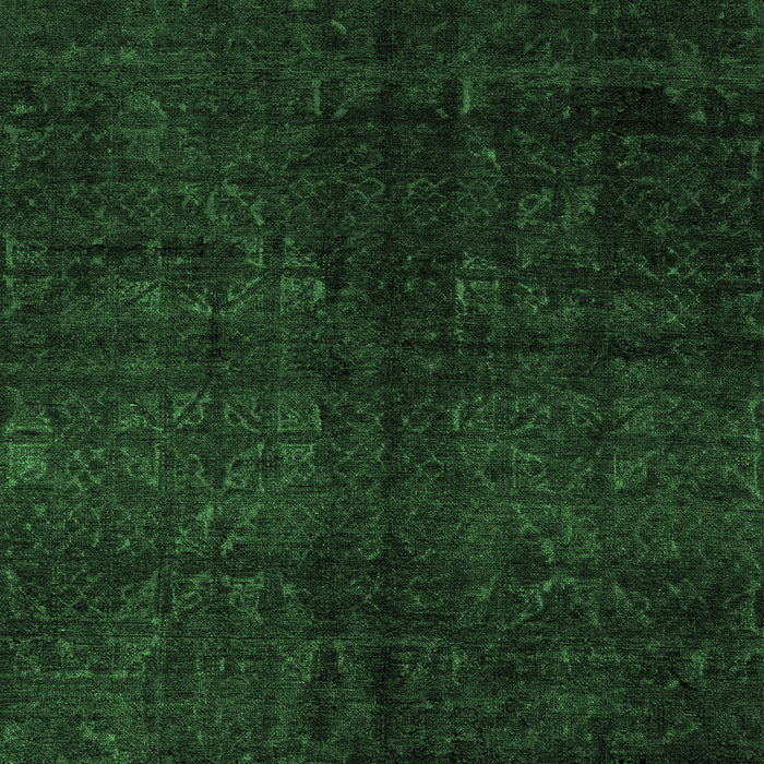 Square Machine Washable Abstract Emerald Green Modern Area Rugs, wshabs4510emgrn