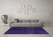 Machine Washable Abstract Purple Modern Area Rugs in a Living Room, wshabs4510pur